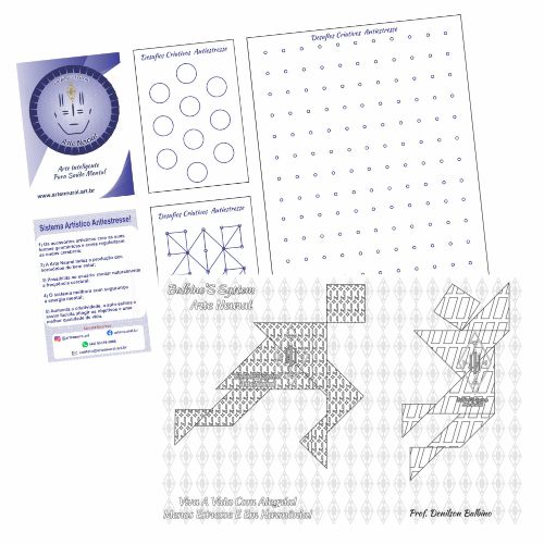 Sistema Artístico Antiestresse – Arte Neural para Colorir em PVC